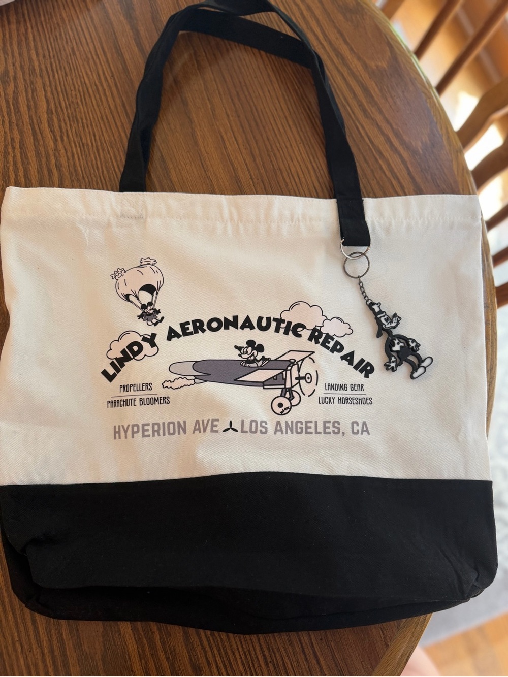 Factory 55 Mickey Mouse Plane Crazy Tote Bag + Goofy Charm